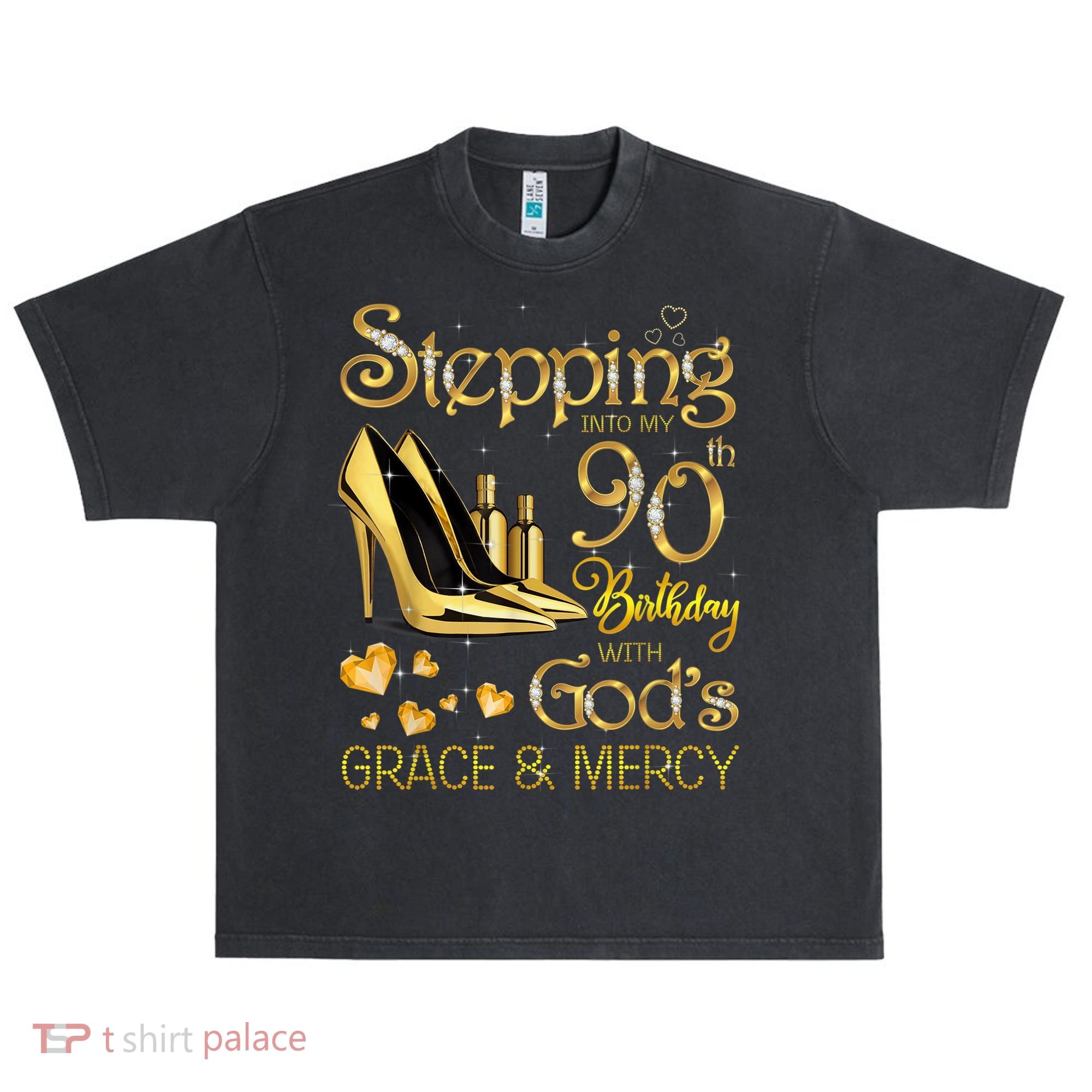 Stepping into my 90th birthday with God's grace & Mercy Urban Oversized Heavyweight T-Shirt
