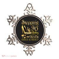 Stepping into my 90th birthday with God's grace & Mercy Ornament thumb 0