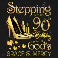 Stepping into my 90th birthday with God's grace & Mercy Visor thumb 3