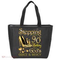 Stepping into my 90th birthday with God's grace & Mercy Tote Bag thumb 0