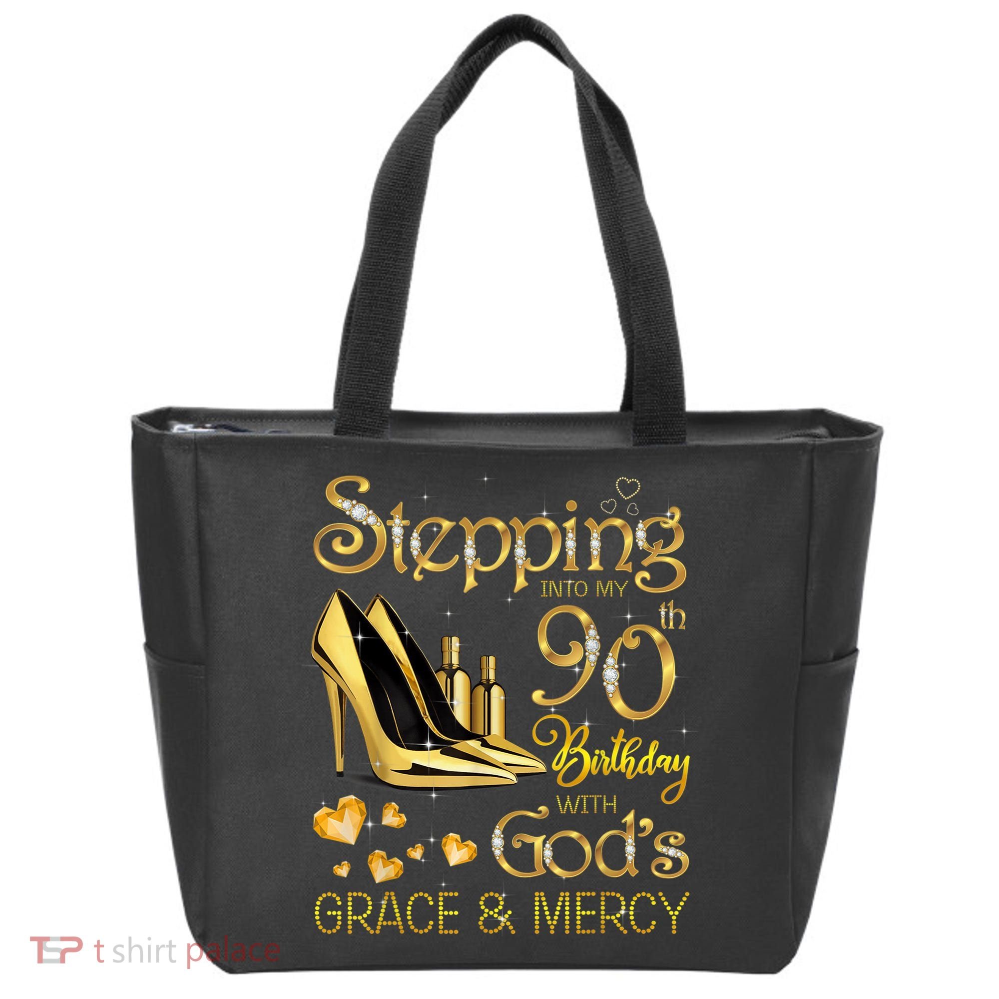 Stepping into my 90th birthday with God's grace & Mercy Tote Bag