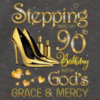 Stepping into my 90th birthday with God's grace & Mercy Vector Backpack thumb 2