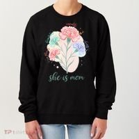 She Is Mom Mother's Day Gift Idea Family Women's Sweatshirt thumb 0