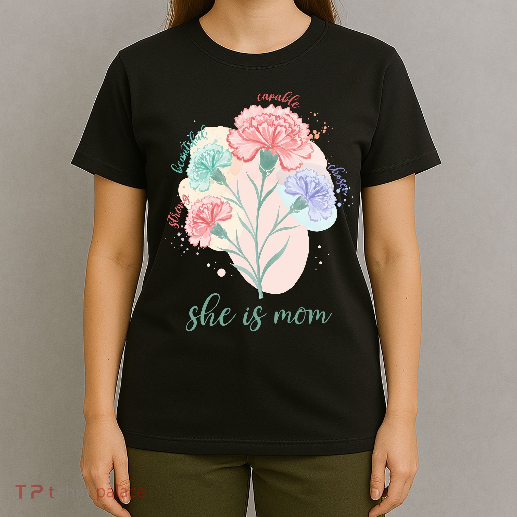 She Is Mom Mother's Day Gift Idea Family T-Shirt
