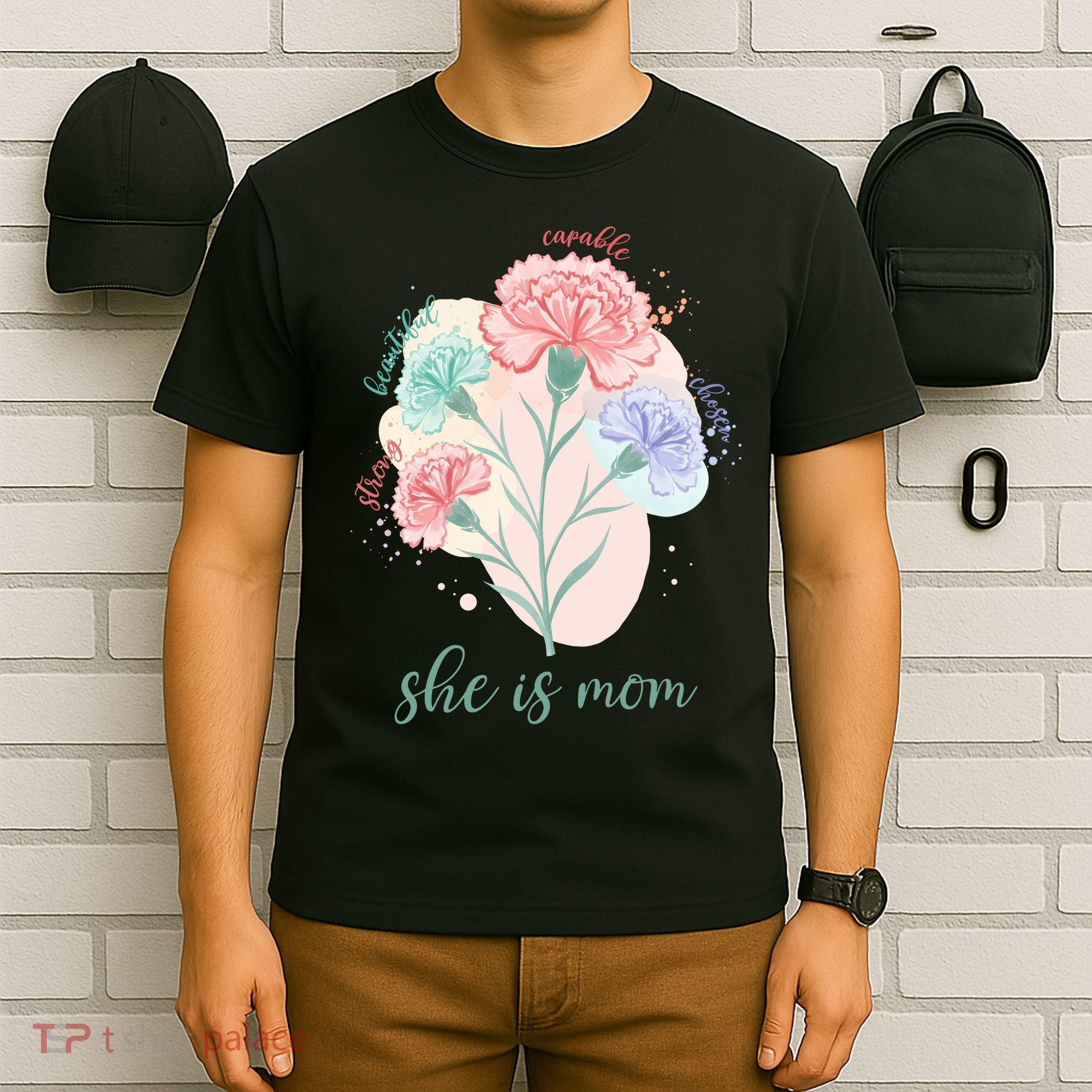 She Is Mom Mother's Day Gift Idea Family T-Shirt