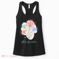 She Is Mom Mother's Day Gift Idea Family Women's Tank Top thumb 0