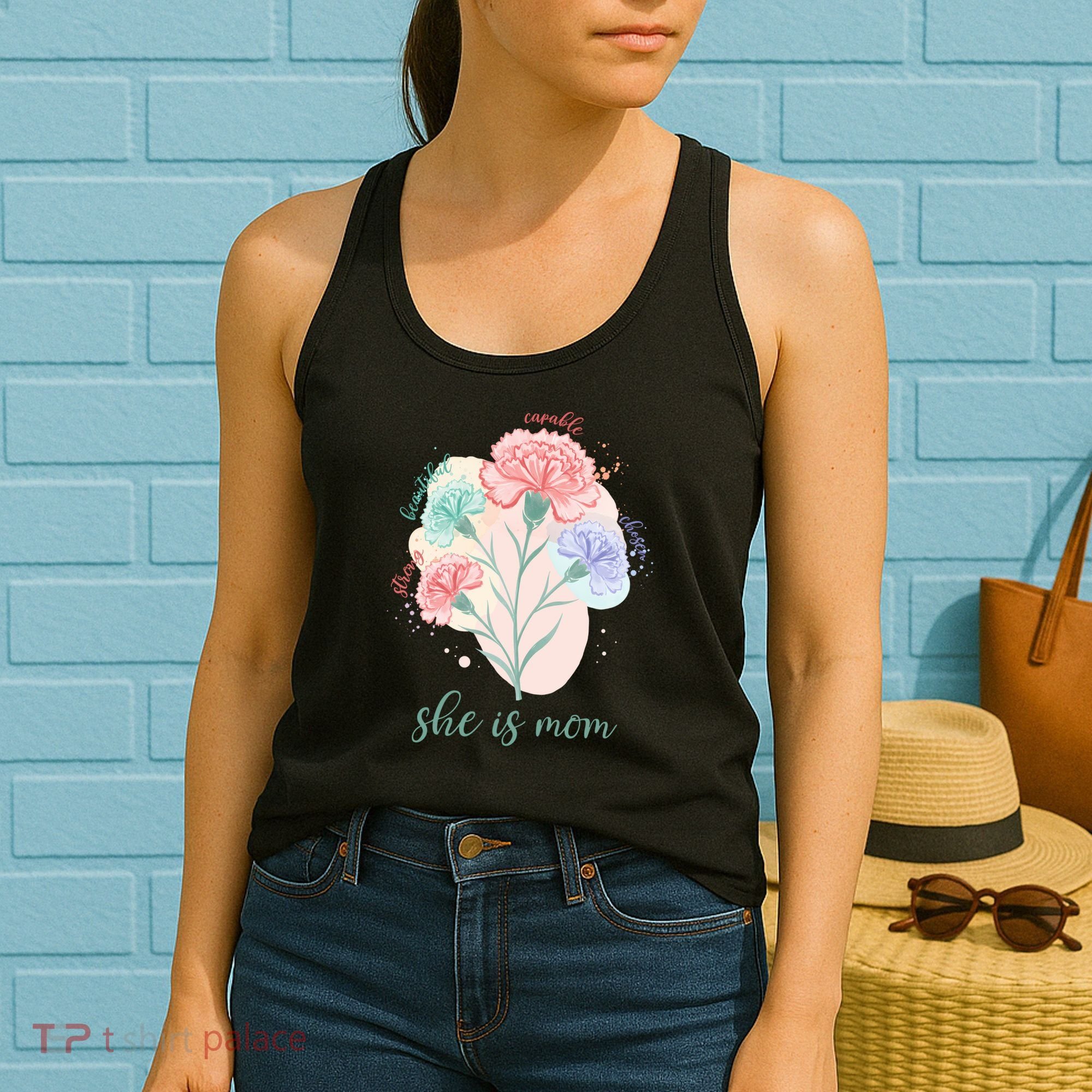 She Is Mom Mother's Day Gift Idea Family Women's Tank Top