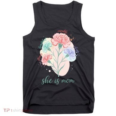 She Is Mom Mother's Day Gift Idea Family Tank Top