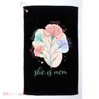 She Is Mom Mother's Day Gift Idea Family Golf Towel thumb 0