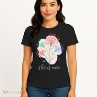 She Is Mom Mother's Day Gift Idea Family Women's T-Shirt thumb 4
