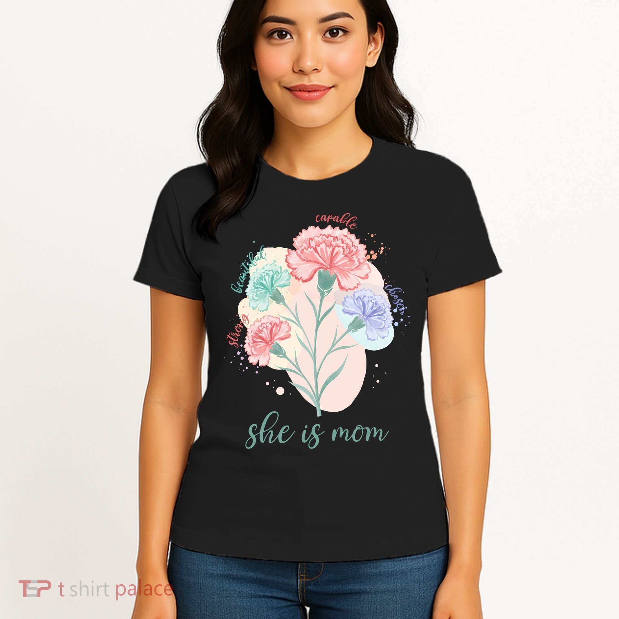 She Is Mom Mother's Day Gift Idea Family Women's T-Shirt