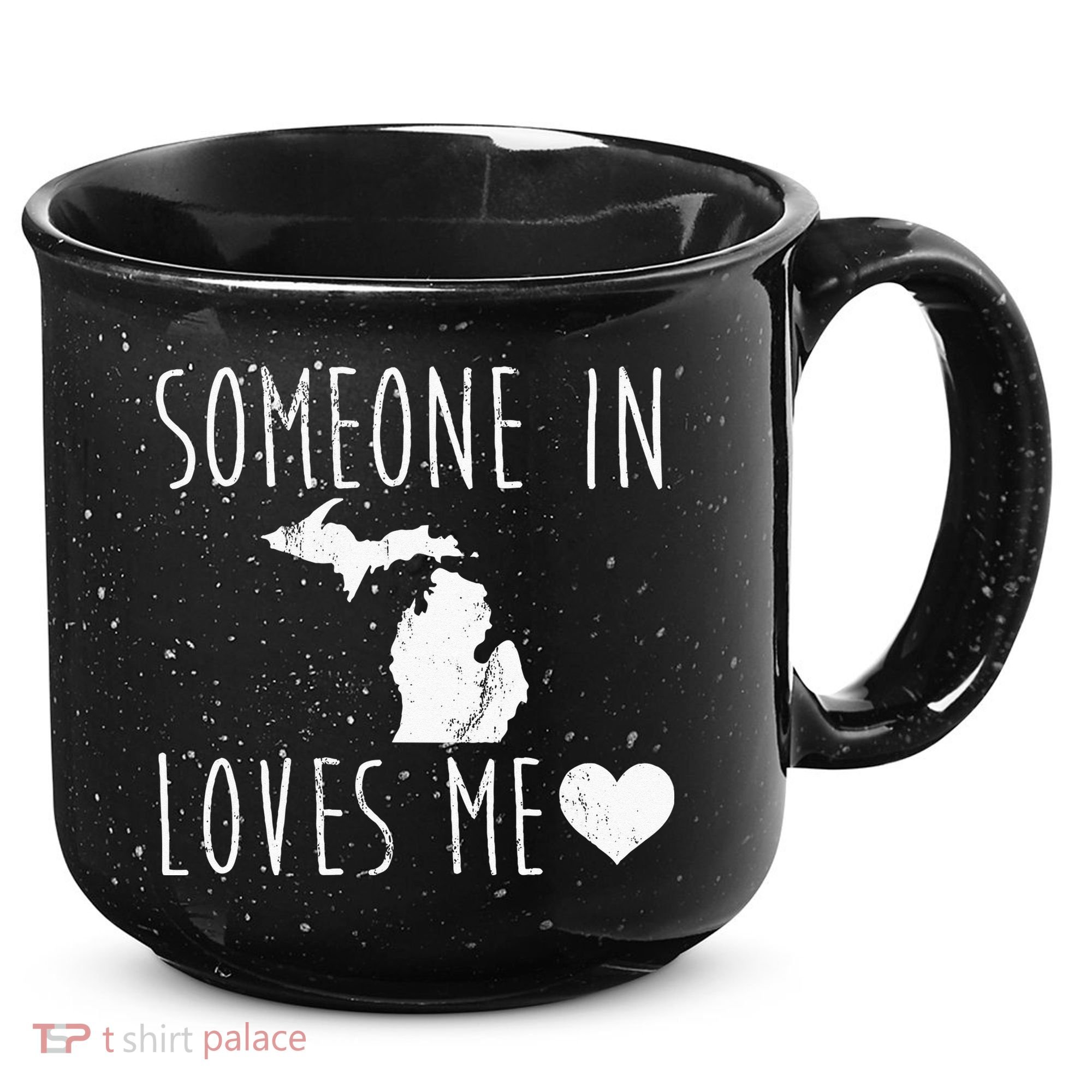 Someone In Michigan Loves Me! Cute State Gift 15oz Campfire Ceramic Mug
