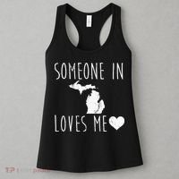 Someone In Michigan Loves Me! Cute State Gift Women's Tank Top thumb 3