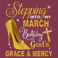Stepping Into My March Birthday With Gods Grace And Mercy 16oz Travel Tumbler thumb 2