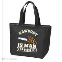 Sawdust Is Man Glitter I Chainsaw Lumberjack Tool Tote Bag thumb 3