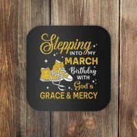 Stepping Into My March Birthday Women Shoes Bday Coaster thumb 0