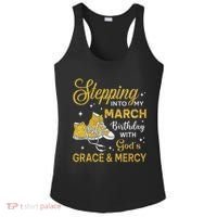 Stepping Into My March Birthday Women Shoes Bday Ladies PosiCharge Competitor Racerback Tank thumb 0