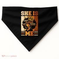 She Is Me Beautiful Blessed Melanin Queen Black History USA-Made Doggie Bandana thumb 0