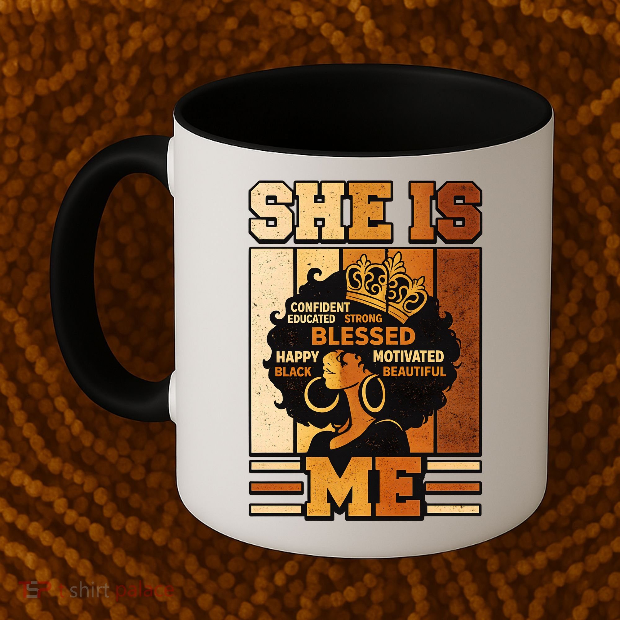 She Is Me Beautiful Blessed Melanin Queen Black History Coffee Mug