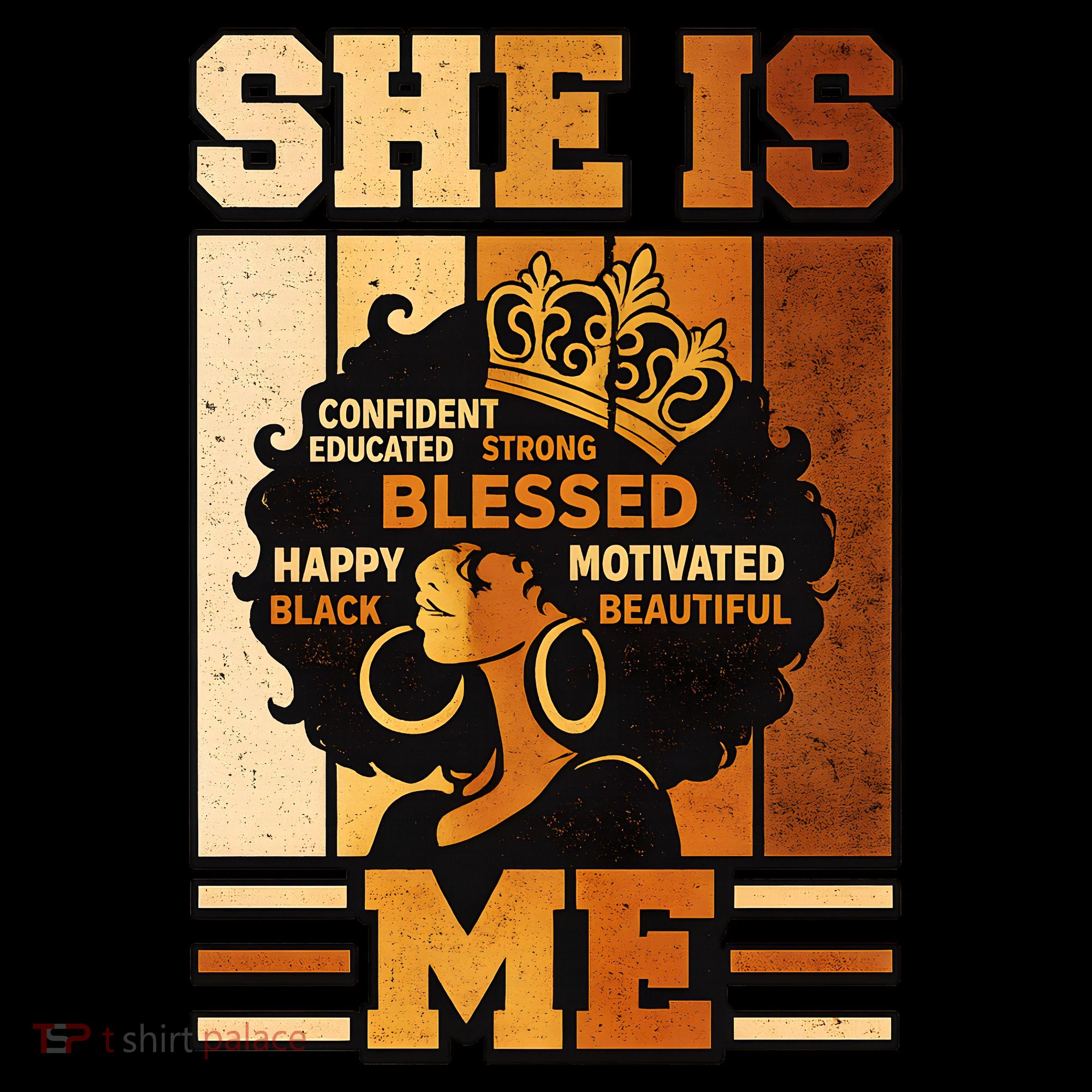 She Is Me Beautiful Blessed Melanin Queen Black History Women's Hoodie