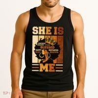 She Is Me Beautiful Blessed Melanin Queen Black History Tank Top thumb 3