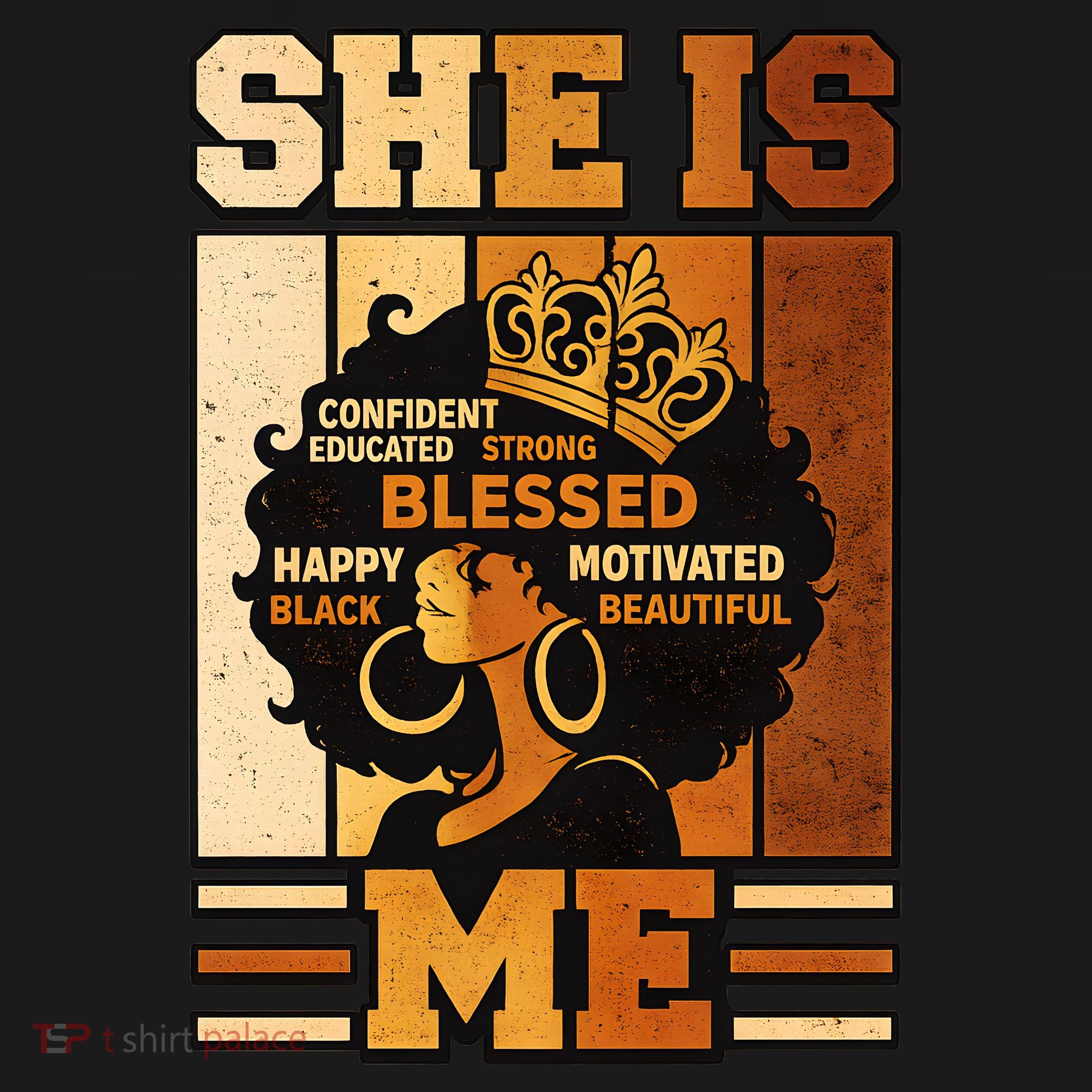 She Is Me Beautiful Blessed Melanin Queen Black History Tank Top