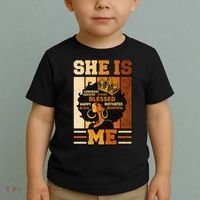 She Is Me Beautiful Blessed Melanin Queen Black History Toddler T-Shirt thumb 2