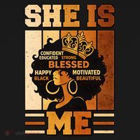 She Is Me Beautiful Blessed Melanin Queen Black History Visor thumb 3
