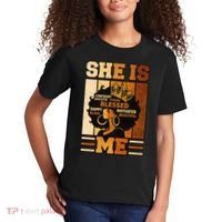 She Is Me Beautiful Blessed Melanin Queen Black History Kids T-Shirt thumb 2