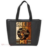 She Is Me Beautiful Blessed Melanin Queen Black History Tote Bag thumb 0
