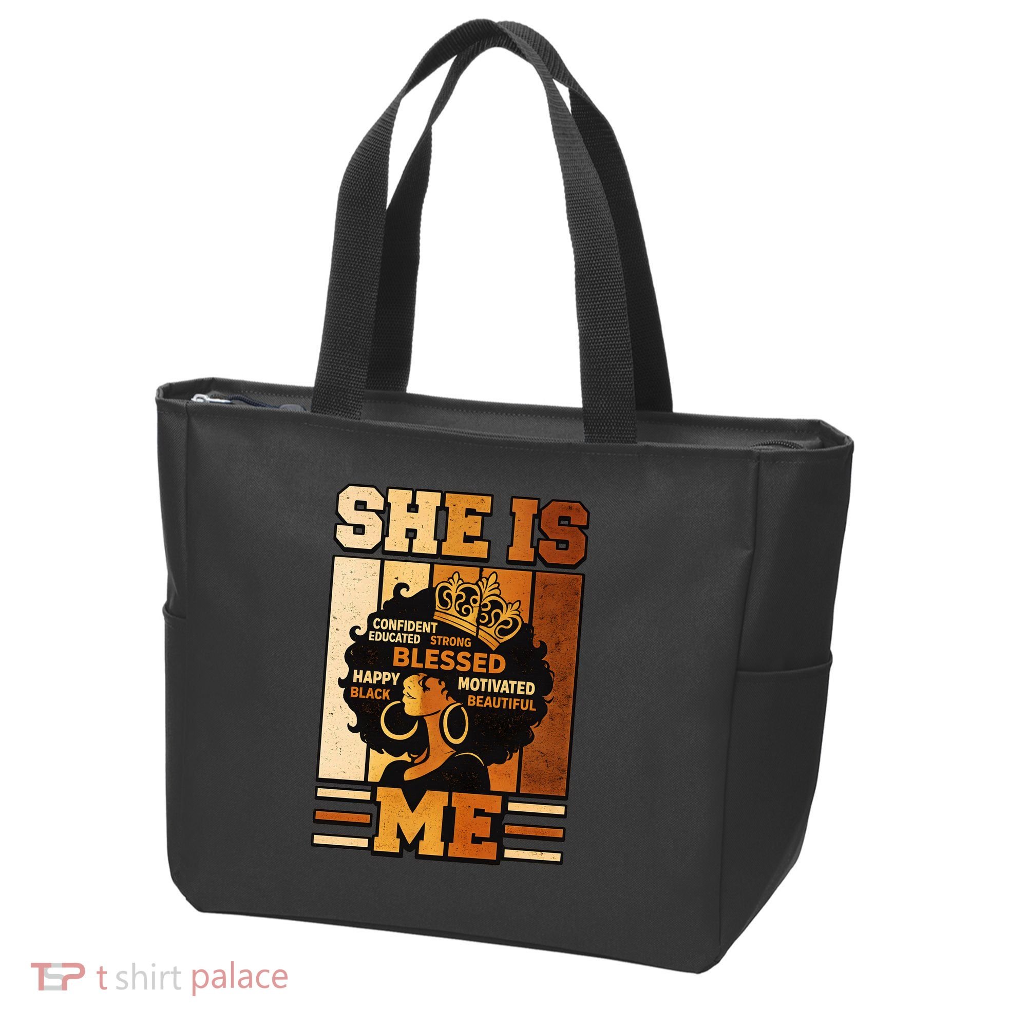 She Is Me Beautiful Blessed Melanin Queen Black History Tote Bag