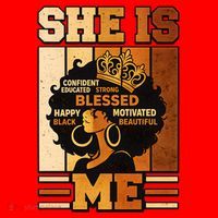 She Is Me Beautiful Blessed Melanin Queen Black History Santa Hat thumb 1