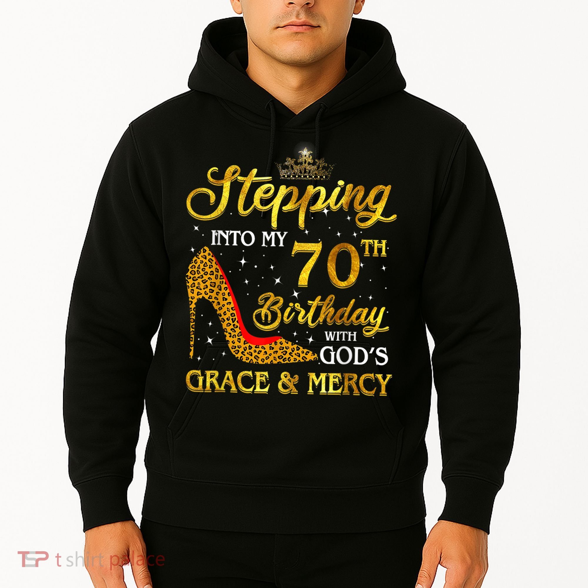 Stepping Into My 70th Birthday Gift Girls WoM.e.n 70 Year Old Hoodie