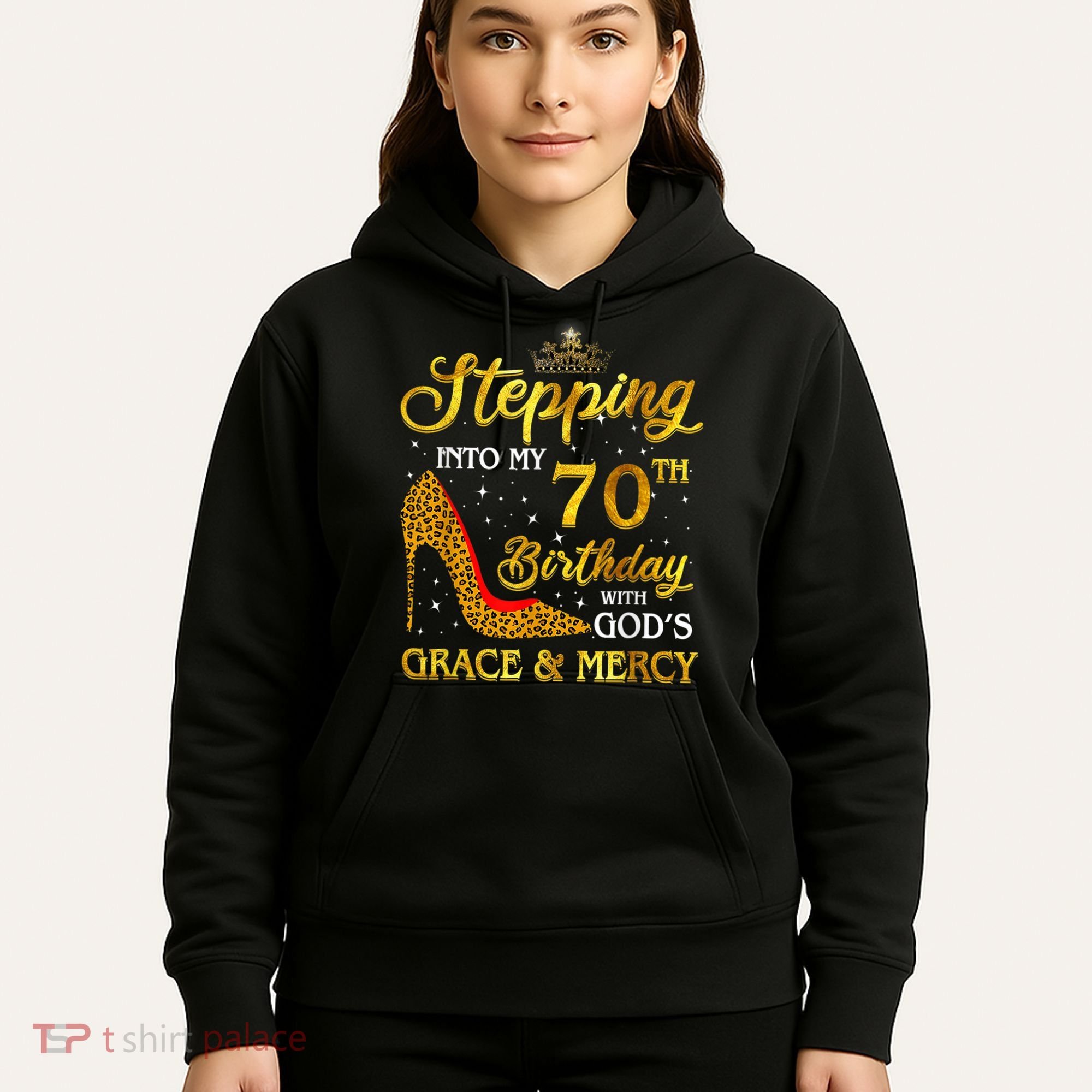 Stepping Into My 70th Birthday Gift Girls WoM.e.n 70 Year Old Hoodie