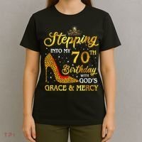 Stepping Into My 70th Birthday Gift Girls WoM.e.n 70 Year Old T-Shirt thumb 4