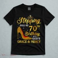 Stepping Into My 70th Birthday Gift Girls WoM.e.n 70 Year Old T-Shirt thumb 5