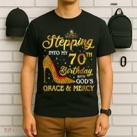 Stepping Into My 70th Birthday Gift Girls WoM.e.n 70 Year Old T-Shirt thumb 6