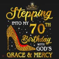 Stepping Into My 70th Birthday Gift Girls WoM.e.n 70 Year Old Women's Hoodie thumb 2
