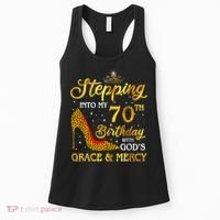 Stepping Into My 70th Birthday Gift Girls WoM.e.n 70 Year Old Women's Tank Top thumb 0