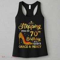 Stepping Into My 70th Birthday Gift Girls WoM.e.n 70 Year Old Women's Tank Top thumb 3