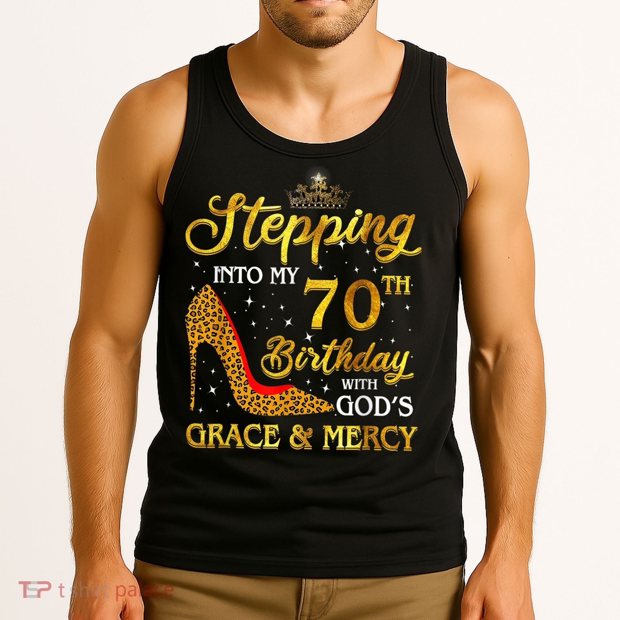 Stepping Into My 70th Birthday Gift Girls WoM.e.n 70 Year Old Tank Top