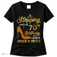 Stepping Into My 70th Birthday Gift Girls WoM.e.n 70 Year Old Women's T-Shirt thumb 0