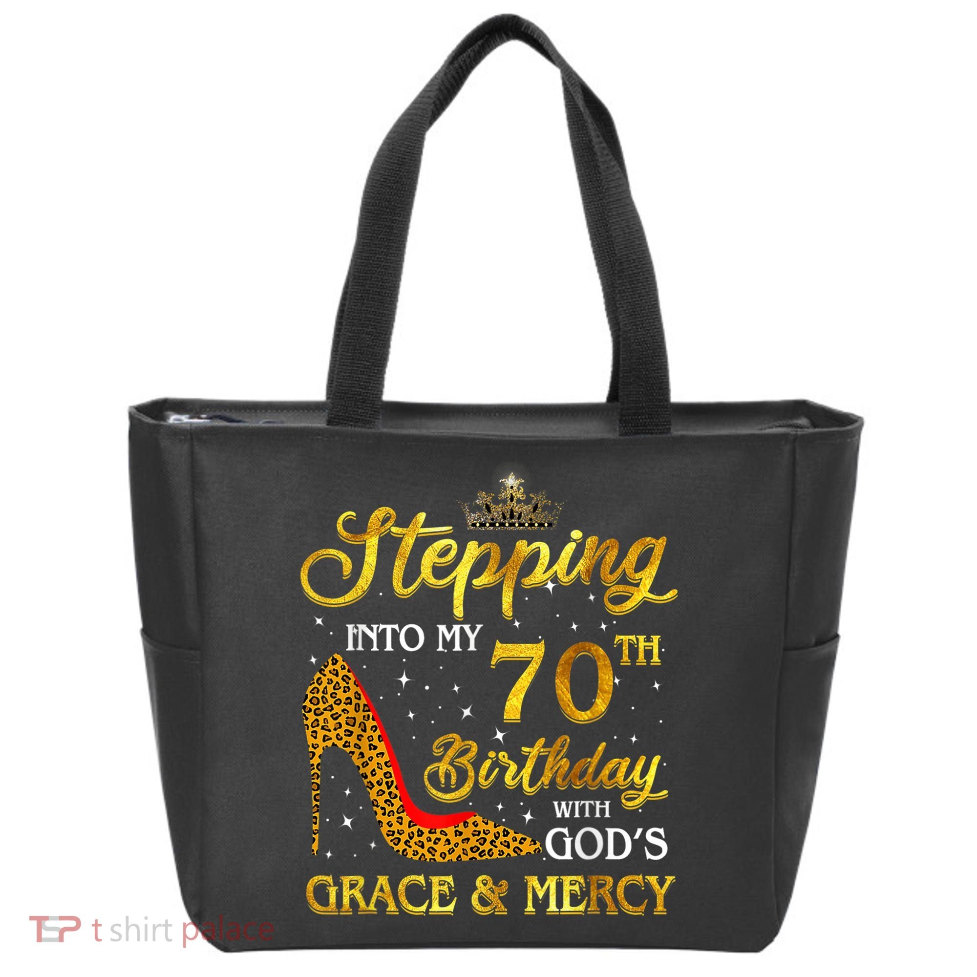 Stepping Into My 70th Birthday Gift Girls WoM.e.n 70 Year Old Tote Bag