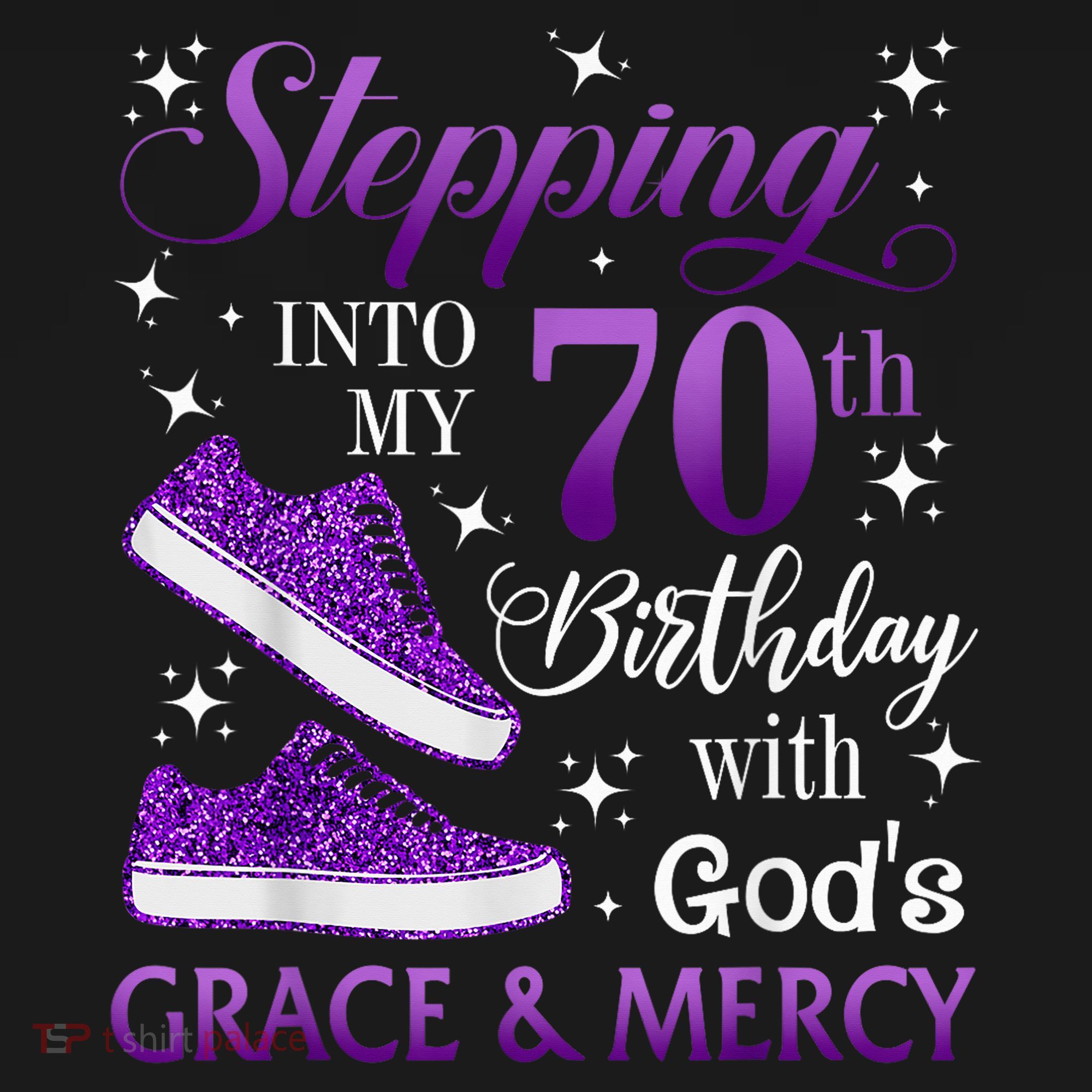 Stepping Into My 70th Birthday With God'S Grace & Mercy Girl Coaster