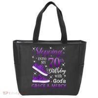 Stepping Into My 70th Birthday With God'S Grace & Mercy Girl Tote Bag thumb 0