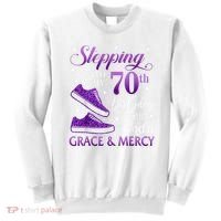Stepping Into My 70th Birthday With God'S Grace & Mercy Girl Sweatshirt thumb 0