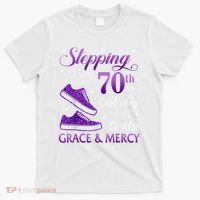 Stepping Into My 70th Birthday With God'S Grace & Mercy Girl T-Shirt thumb 0