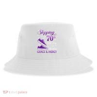 Stepping Into My 70th Birthday With God'S Grace & Mercy Girl Sustainable Bucket Hat thumb 0