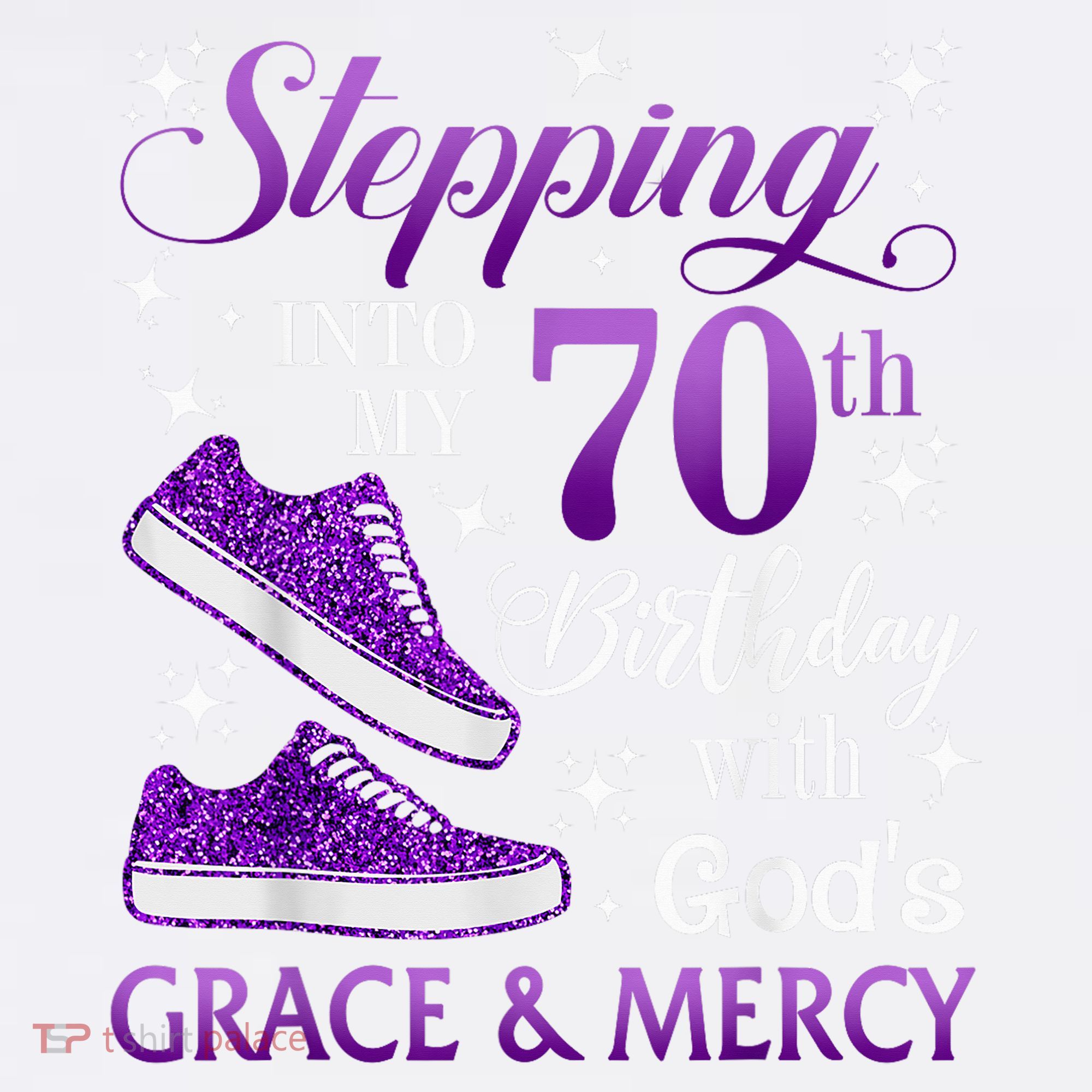 Stepping Into My 70th Birthday With God'S Grace & Mercy Girl Sustainable Bucket Hat