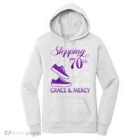 Stepping Into My 70th Birthday With God'S Grace & Mercy Girl Women's Hoodie thumb 0